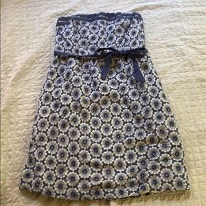 Blue Strapless Dress